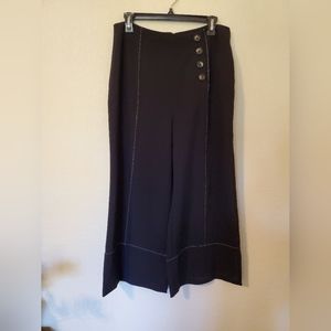 Wide leg cropped pants